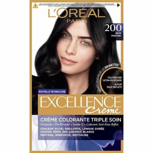 L'OREAL Excellence Brunette Tint Hair Color #100-TRUE-BLACK - Parfumby.com