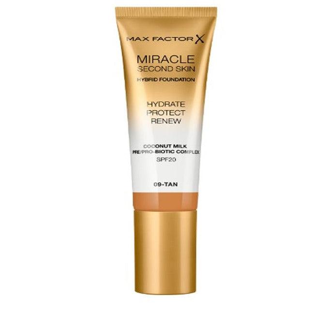 MAX FACTOR Miracle Touch Second Skin Foundation SPF20 #9-TAN-30ML - Parfumby.com