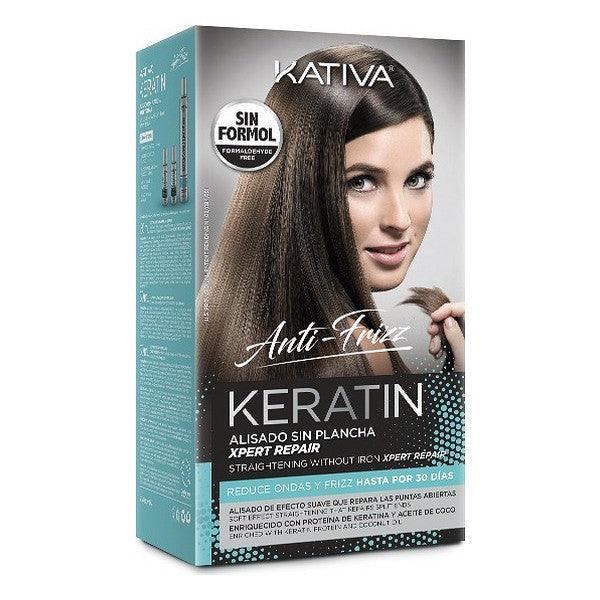 KATIVA Keratin Anti-frizz Straightening Without Iron Repairs Tips 30 Days - Parfumby.com