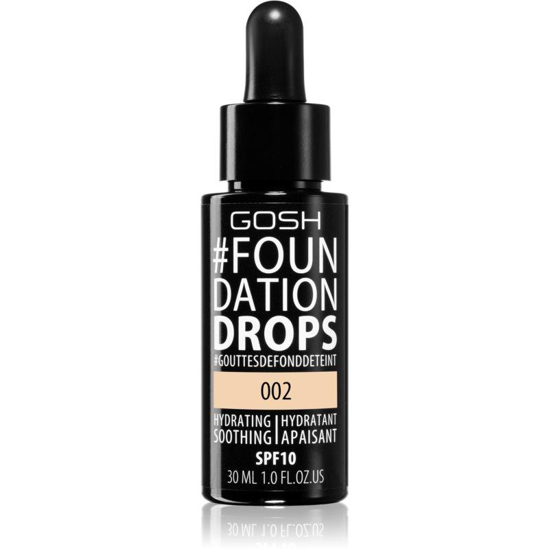 GOSH #foundation Drops Hydrating Spf10 #002-IVORY-30ML - Parfumby.com