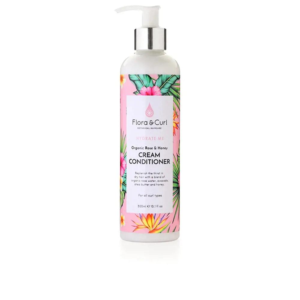 FLORA AND CURL Hydrate Me Organic Rose & Honey Cream Conditioner 300 ml - Parfumby.com